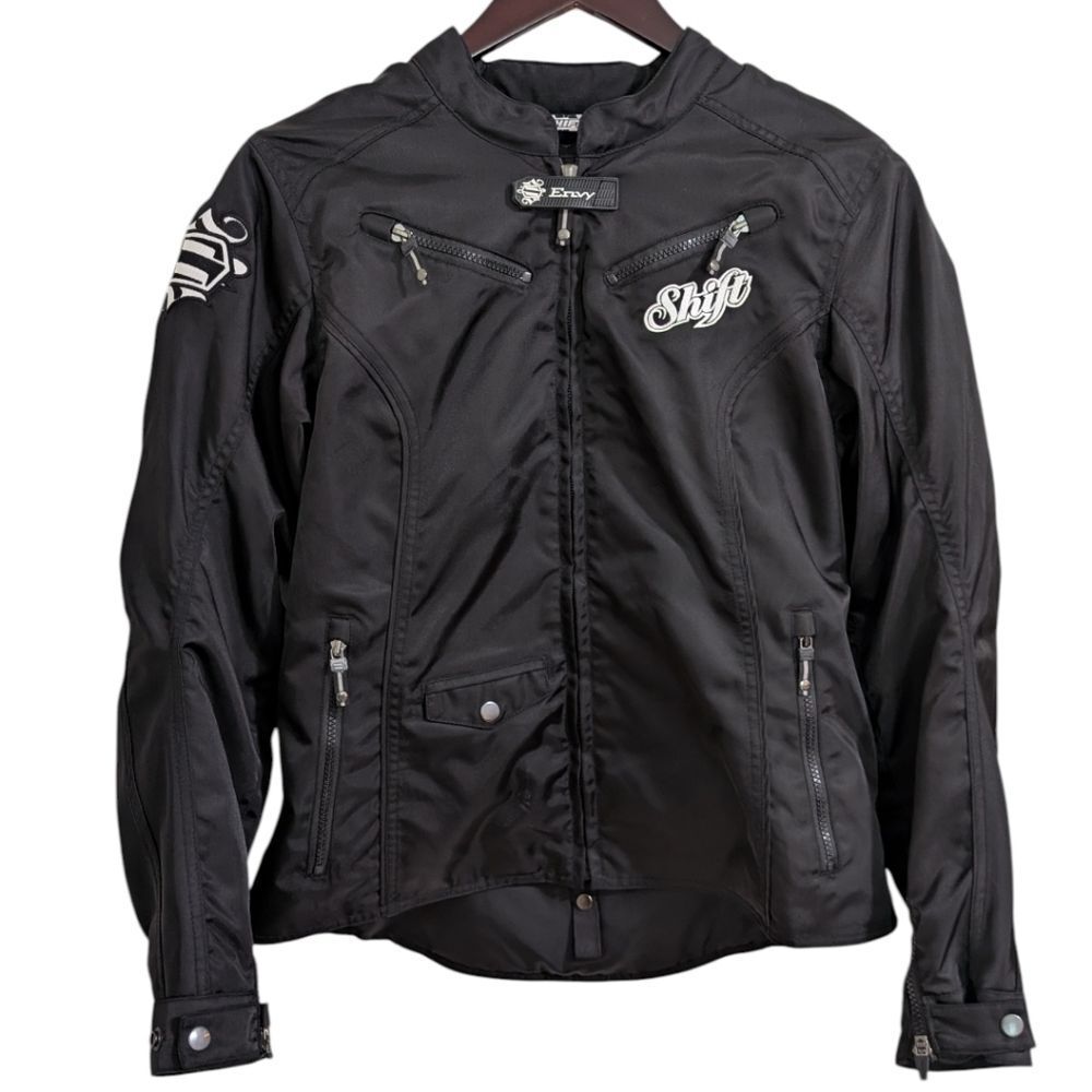 Shift Racing Envy Women's Motorcycle Jacket Padded Armor Black Size L
